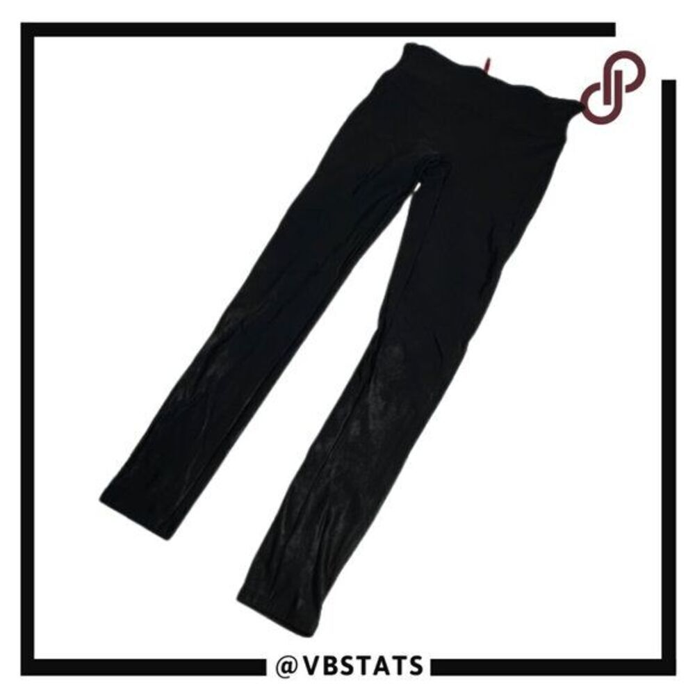 Spanx Women's Faix Leather High Waist Leggings Black‎ Size Medium